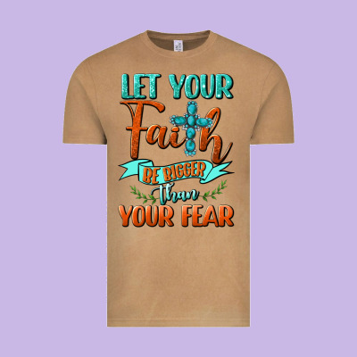 Let Your Faith Be Bigger Than Your Fear Vintage Tee Designed By Bundleandbundleshop
