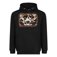 Black Cowhide Leopard Background Heavyweight Hoodie - JahusDesignShop