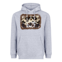 Heather Grey Cowhide Leopard Background Heavyweight Hoodie - JahusDesignShop
