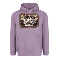 Lavender Cowhide Leopard Background Heavyweight Hoodie - JahusDesignShop