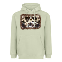 Matcha Cowhide Leopard Background Heavyweight Hoodie - JahusDesignShop