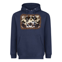 Navy Cowhide Leopard Background Heavyweight Hoodie - JahusDesignShop