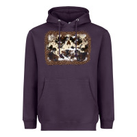 Plum Cowhide Leopard Background Heavyweight Hoodie - JahusDesignShop