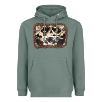 Sage Cowhide Leopard Background Heavyweight Hoodie - JahusDesignShop