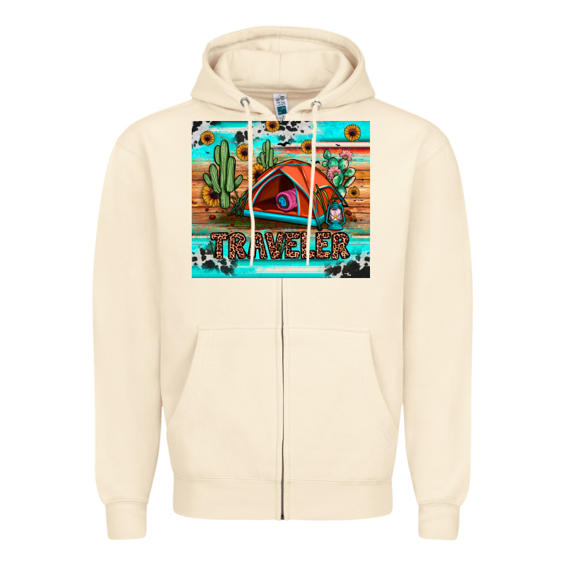 Traveler Tumbler Zipper Hoodie by JahusDesignShop | Teevron