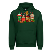 Forest Green christmas cookies coffee Urban Hoodie - Jasminsmagicworld