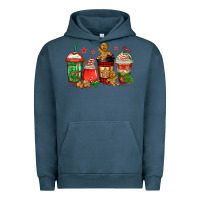 Pigment Midnight Navy christmas cookies coffee Urban Hoodie - Jasminsmagicworld