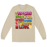 Mushroom a Teacher Takes a Hand Opens a mind and Touches A Long Sleeve Tee - CowhideDigitalArt
