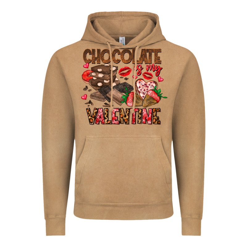 Chcolate Is My Valentine Vintage Hoodie by CowhideDigitalArt | Teevron