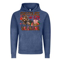 Vintage Denim Chcolate is my Valentine Vintage Hoodie - CowhideDigitalArt
