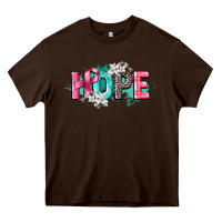 Chocolate Brown hope cancer awareness Heavy Core Tee - CowGirlArtShop