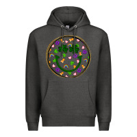 Charcoal Heather st patrick s day smiley face Premium Hoodie - Artiststas