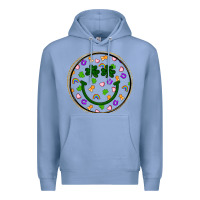 Colony Blue st patrick s day smiley face Premium Hoodie - Artiststas