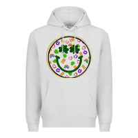Dove Grey st patrick s day smiley face Premium Hoodie - Artiststas