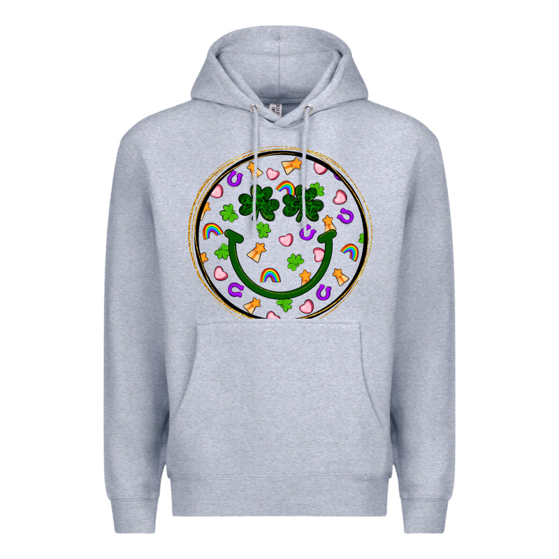 St Patrick S Day Smiley Face Premium Hoodie by Artiststas | Teevron
