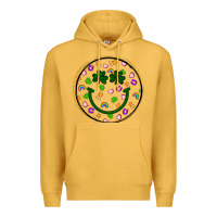 Mustard st patrick s day smiley face Premium Hoodie - Artiststas