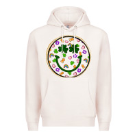 Pale Pink st patrick s day smiley face Premium Hoodie - Artiststas