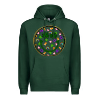Sports Green st patrick s day smiley face Premium Hoodie - Artiststas