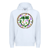White st patrick s day smiley face Premium Hoodie - Artiststas