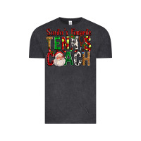 Vintage Black Santa's Favorite Tennis Coach For Christmas Vintage Tee - FaDigitalArtStudio