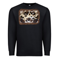 Black Cowhide Leopard Background Premium Sweatshirt - JahusDesignShop
