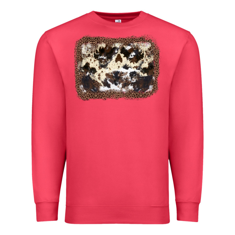 Cowhide Leopard Background Premium Sweatshirt by JahusDesignShop | Teevron