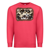 Cardinal Cowhide Leopard Background Premium Sweatshirt - JahusDesignShop