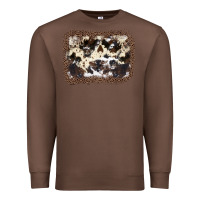 Chestnut Cowhide Leopard Background Premium Sweatshirt - JahusDesignShop