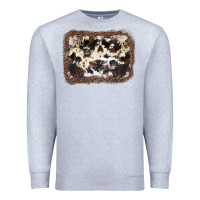 Heather Grey Cowhide Leopard Background Premium Sweatshirt - JahusDesignShop