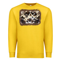 Lemon Cowhide Leopard Background Premium Sweatshirt - JahusDesignShop