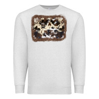 Oatmeal Heather Cowhide Leopard Background Premium Sweatshirt - JahusDesignShop