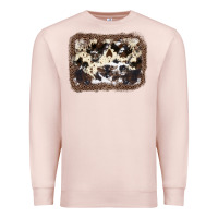 Pale Pink Cowhide Leopard Background Premium Sweatshirt - JahusDesignShop