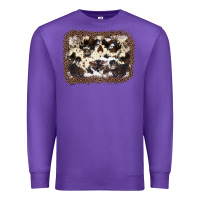 Purple Cowhide Leopard Background Premium Sweatshirt - JahusDesignShop