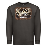 Smoke Cowhide Leopard Background Premium Sweatshirt - JahusDesignShop