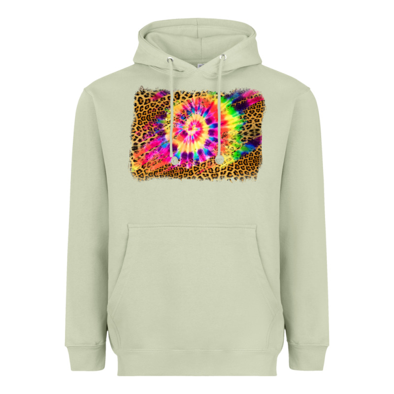 Leopard, Tie Die Backgraund Heavyweight Hoodie by JahusDesignShop | Teevron