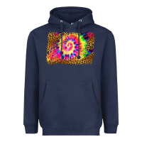 Navy leopard, tie die backgraund Heavyweight Hoodie - JahusDesignShop