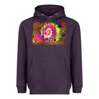 Plum leopard, tie die backgraund Heavyweight Hoodie - JahusDesignShop