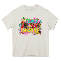 Cream teach love inspire Heavy Core Tee - CowGirlArtShop