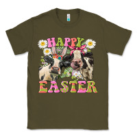 Army Green Happy Easter Heifers Easter Day Classic Tee - CowGirlArtShop