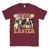 Burgundy Happy Easter Heifers Easter Day Classic Tee - CowGirlArtShop