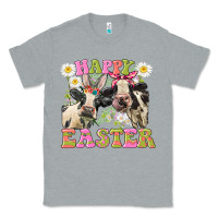 Heather Grey Happy Easter Heifers Easter Day Classic Tee - CowGirlArtShop