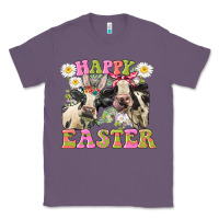 Lavender Happy Easter Heifers Easter Day Classic Tee - CowGirlArtShop
