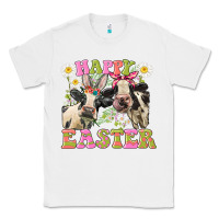 White Happy Easter Heifers Easter Day Classic Tee - CowGirlArtShop