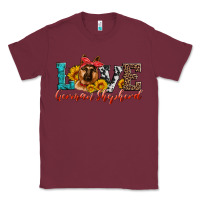 Burgundy love german shepherd Classic Tee - Artiststas