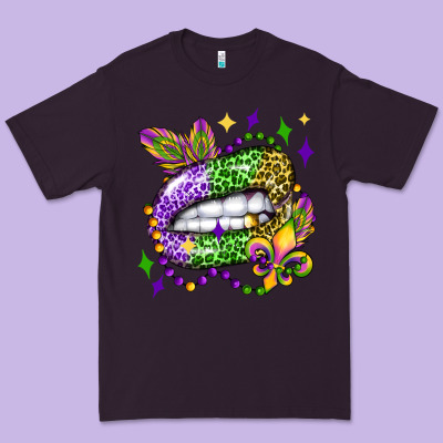 Mardi Gras Lip Olivia Premium Tee Designed By Oliviacreatesart
