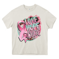 Cream love hope cure Heavy Core Tee - CowGirlArtShop