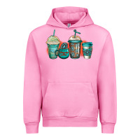 Fuchsia Pink turquoise junkie coffee cups Urban Hoodie - Jasminsmagicworld