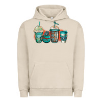 Pigment French Oak turquoise junkie coffee cups Urban Hoodie - Jasminsmagicworld