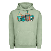 Pigment Oil Green turquoise junkie coffee cups Urban Hoodie - Jasminsmagicworld