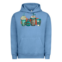 Pigment Pebble Blue turquoise junkie coffee cups Urban Hoodie - Jasminsmagicworld
